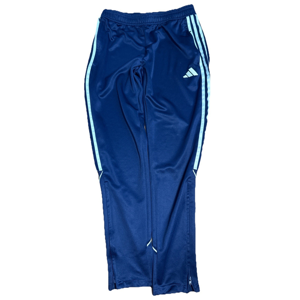 Adidas AEROREADY Training Pants Mens Medium Navy Blue White Stripe Workout